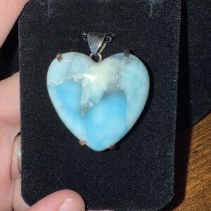 larimar heart pendant